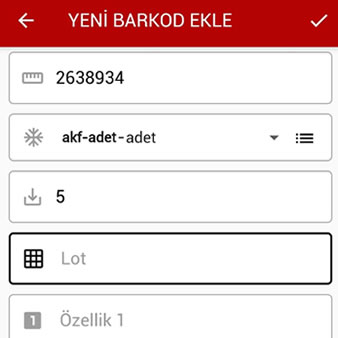 Barkod Ekleme